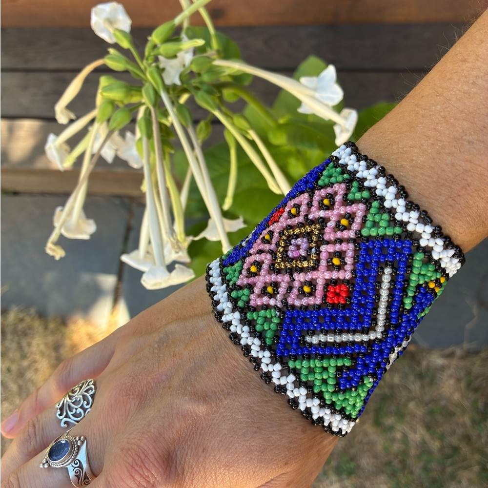 Shipibo Beaded Ceremonial Cuff Bracelet